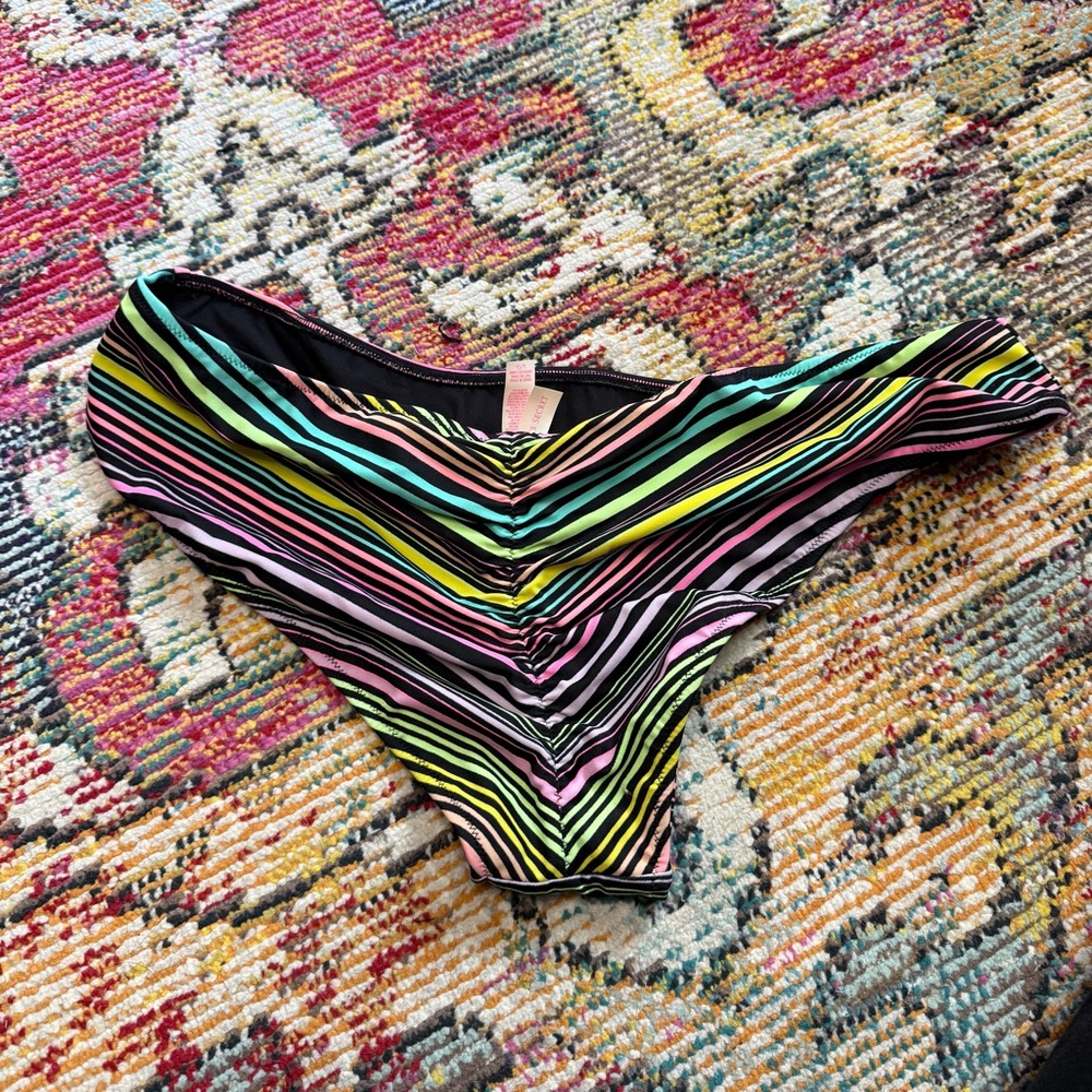 Victoria's Secret Multicolor Striped Bikini Bottom